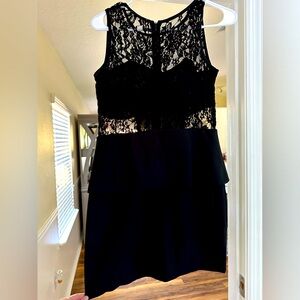Black lace dress.